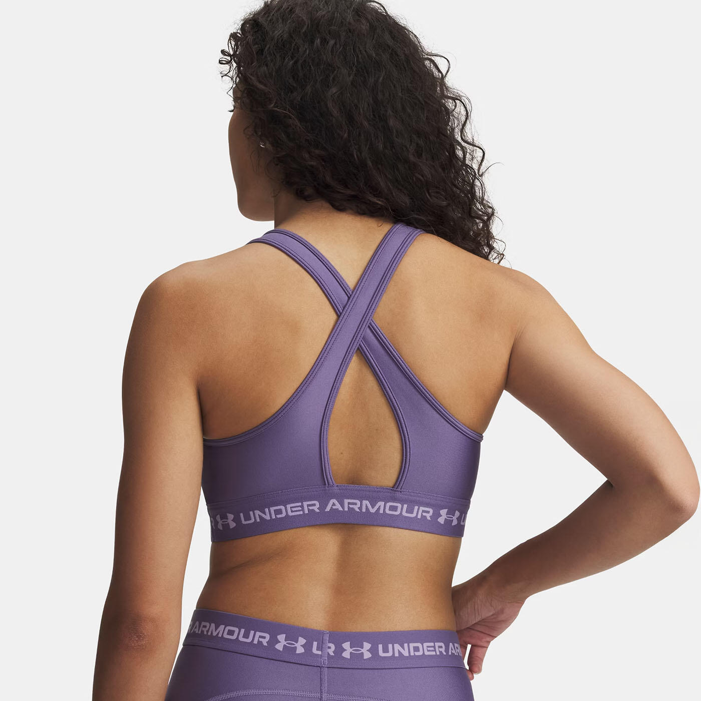 Under Armour® Heatgear® Crossback Sportbeha Met Medium Support Violet 6/7
