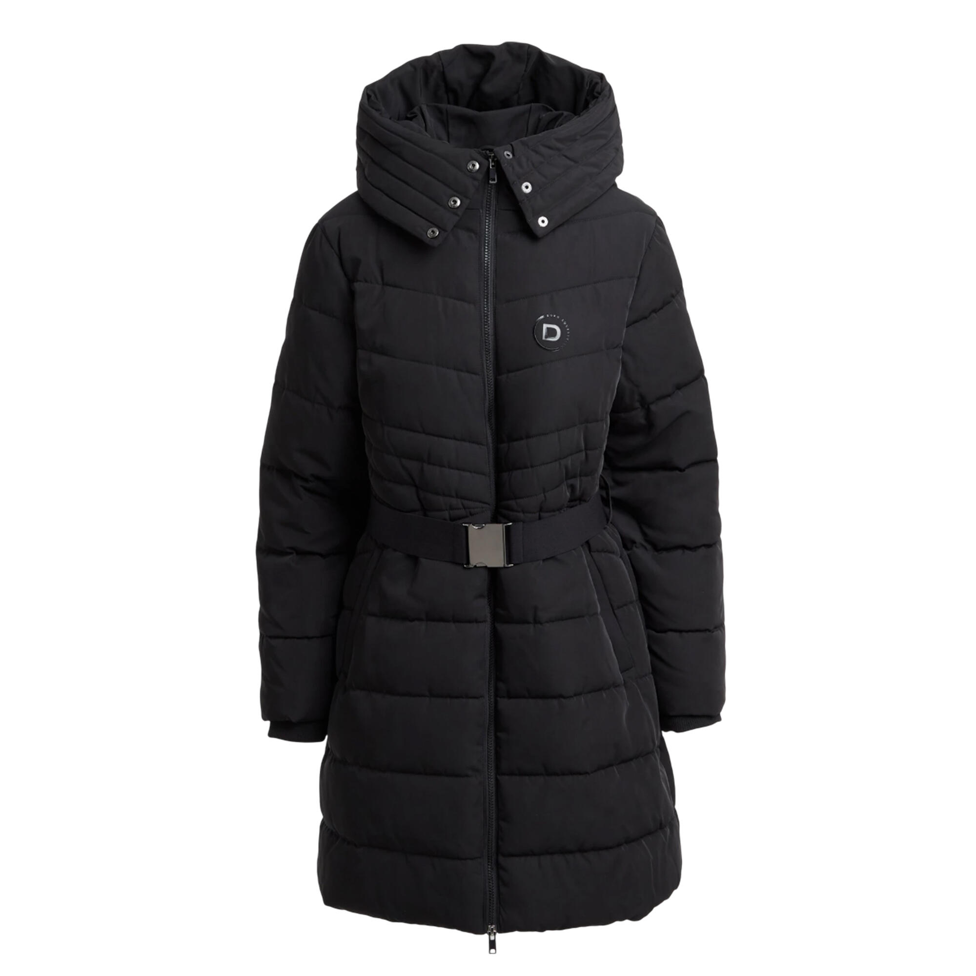 Piumino Linea Lunga Con Cintura Donna Dublin Nero 2/4
