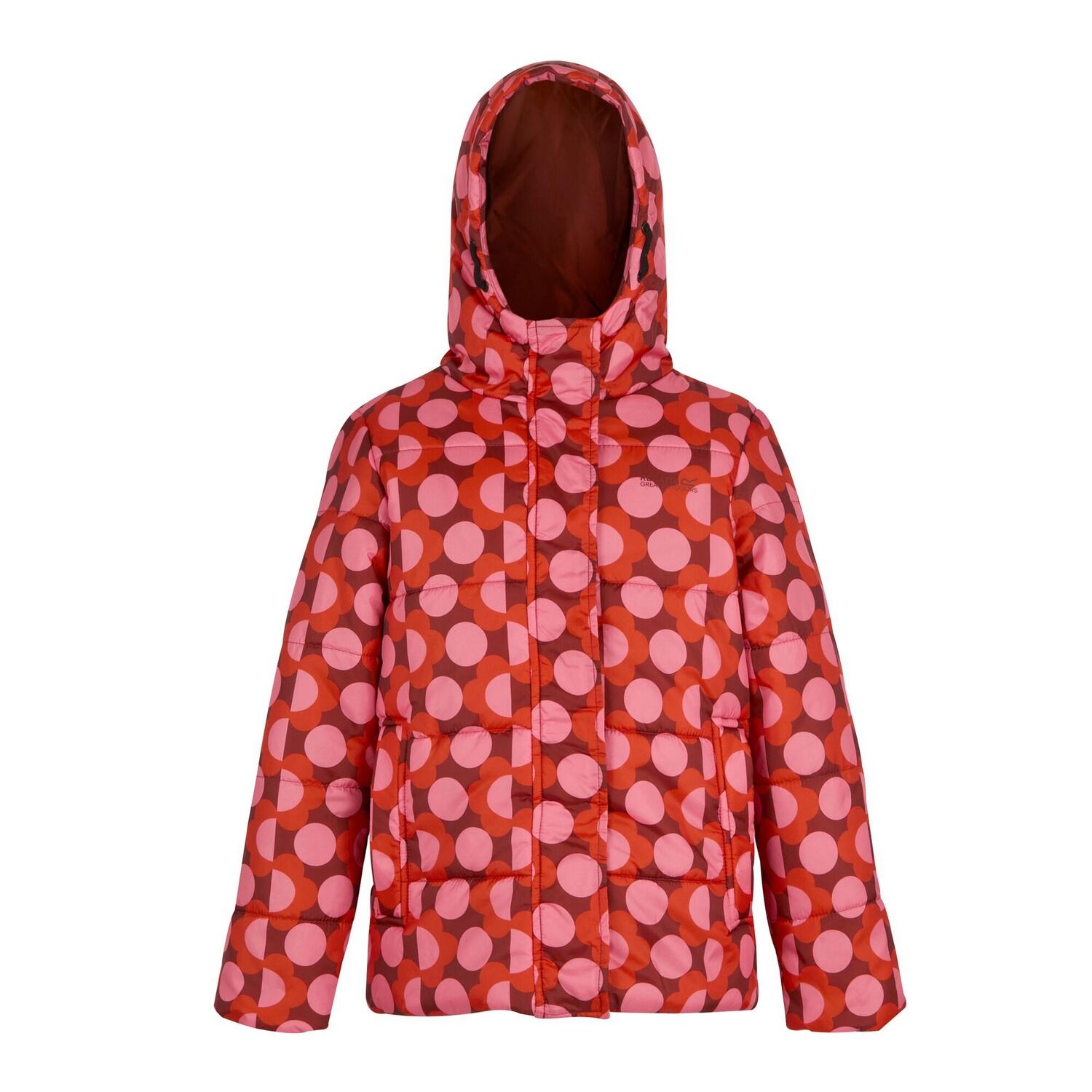 REGATTA Girls Orla Kiely Plain Padded Jacket (Red)