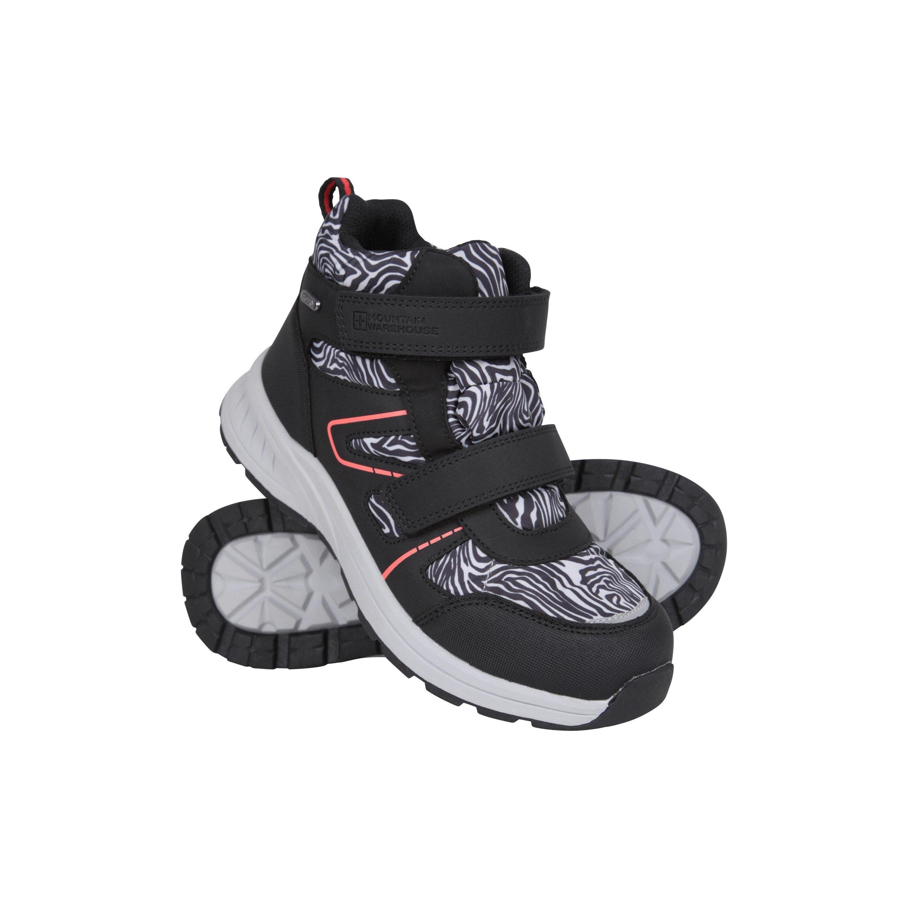 MOUNTAIN WAREHOUSE Childrens/Kids Jupiter Adaptive Leopard Print Walking Boots (Monochrome)