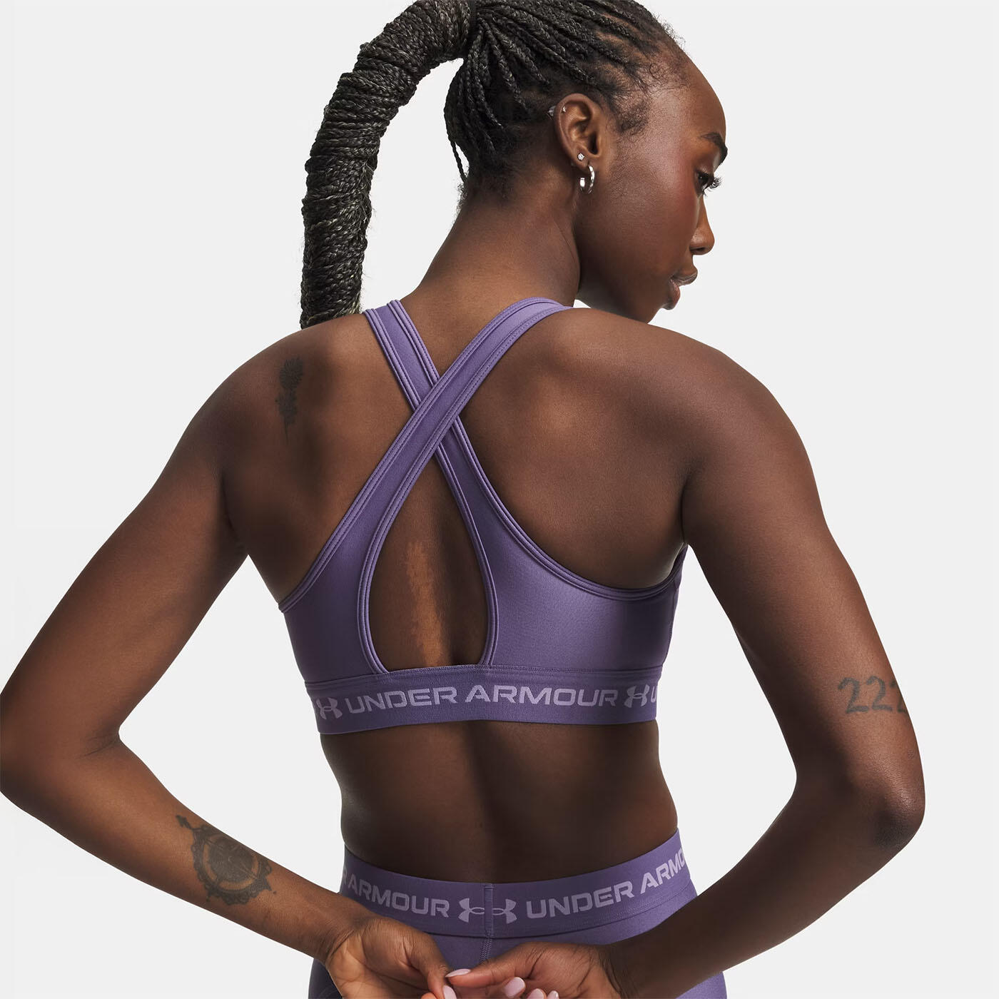 Under Armour® Heatgear® Crossback Sportbeha Met Medium Support Violet 2/7