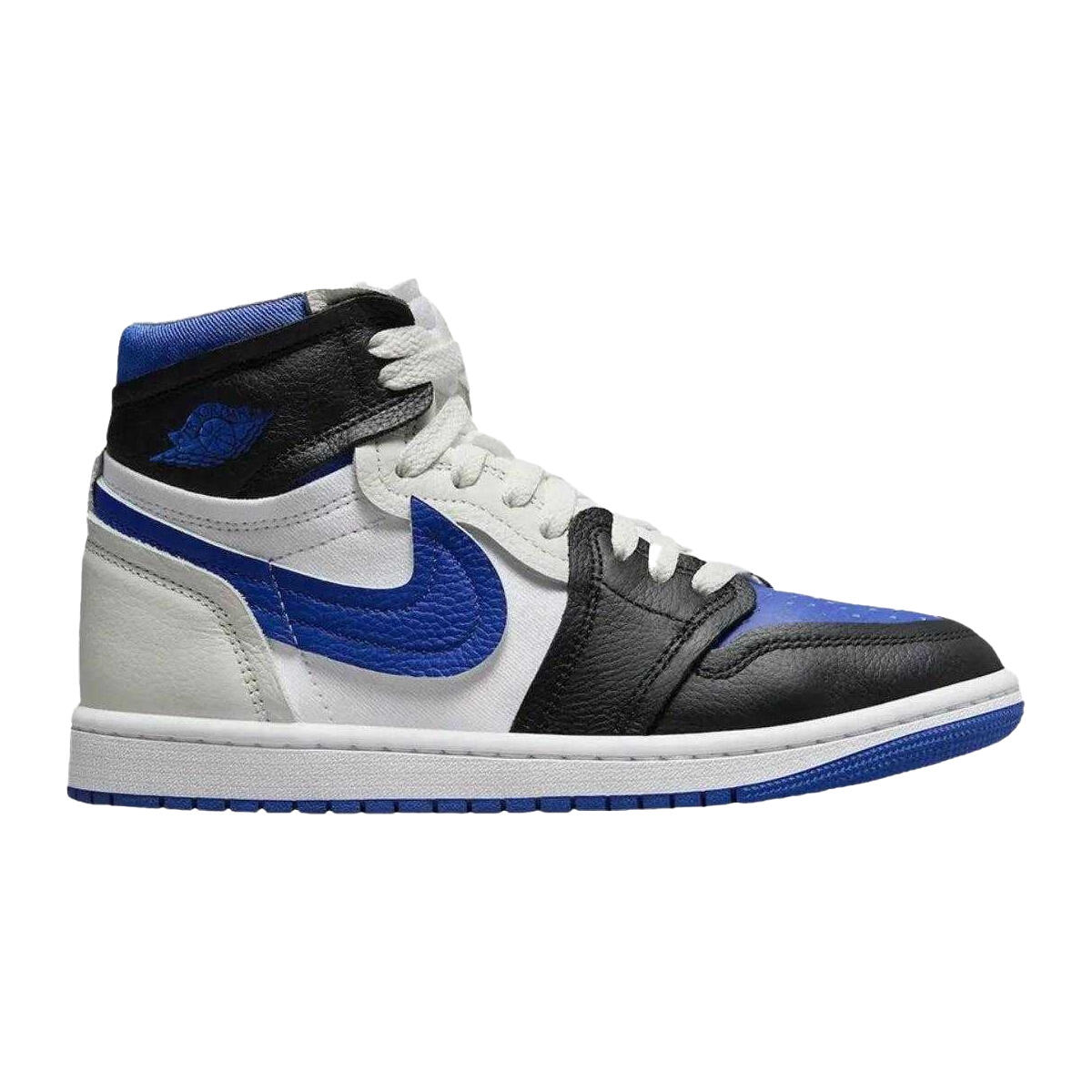 "Air Jordan 1" Sneaker für Damen, Leder Herren Weiß/Schwarz/Blau 4/4
