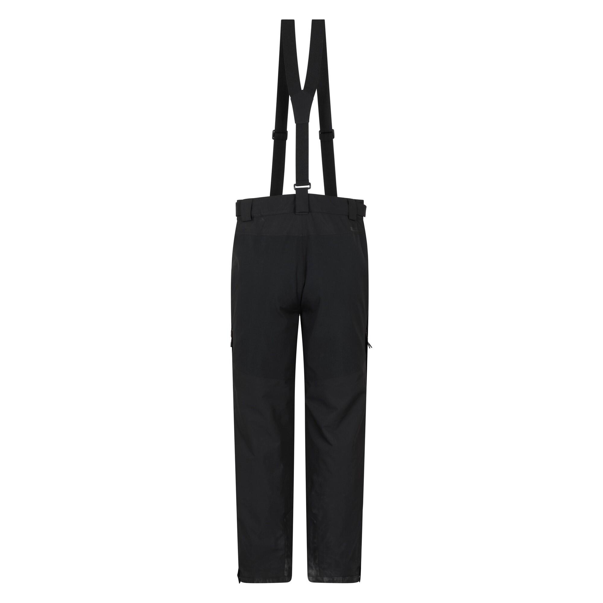 Mens Ariel Waterproof Cargo Pocket Ski Trousers (Black) 2/4