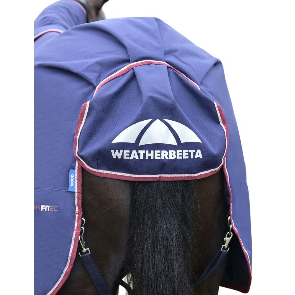 Comfitec Essential Detachable Neck 220g Horse Turnout Rug (Navy/Burgundy) 3/4