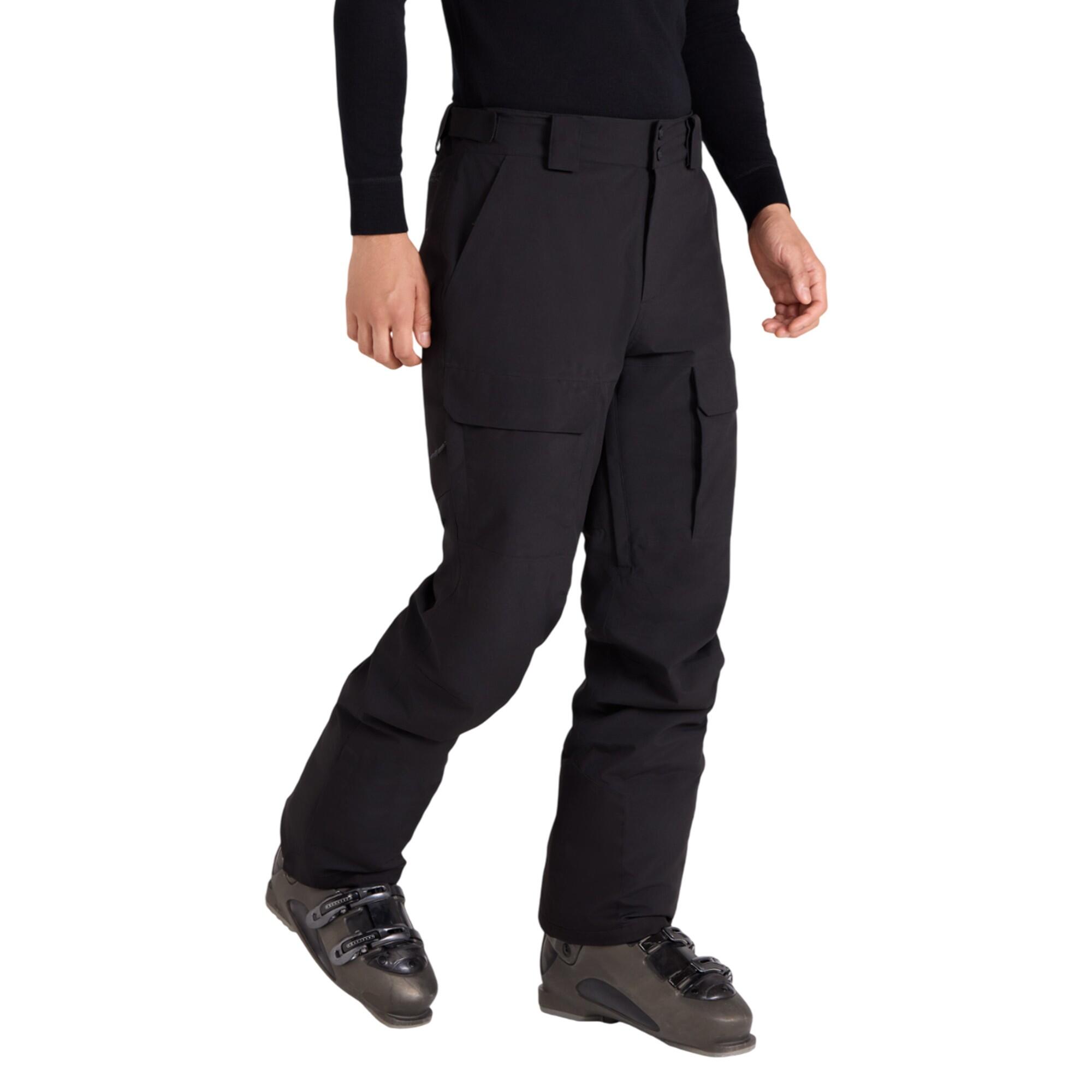 Mens Ariel Waterproof Cargo Pocket Ski Trousers (Black) 4/4