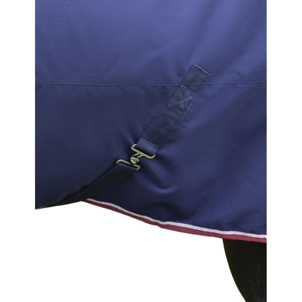 Comfitec Essential StandardNeck Horse Turnout Rug (Navy/Burgundy) 3/4