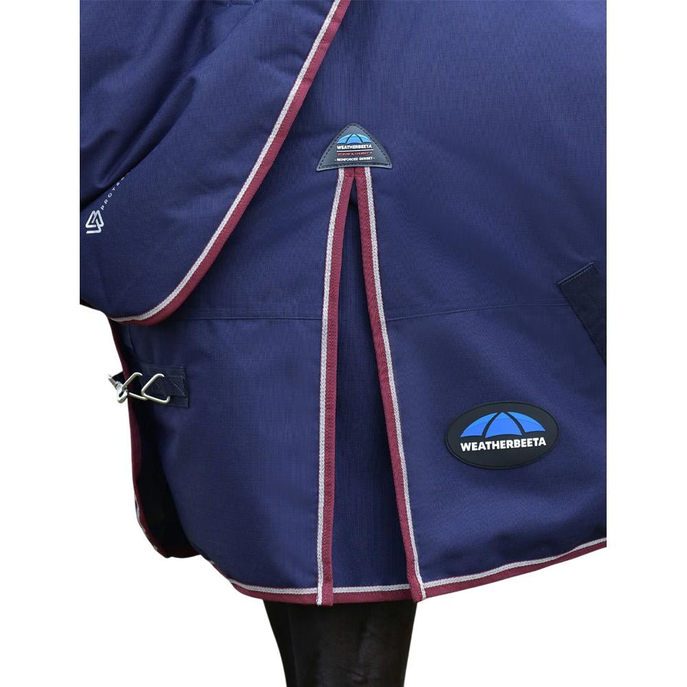 Comfitec Essential Detachable Neck 220g Horse Turnout Rug (Navy/Burgundy) 2/4