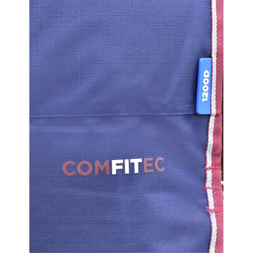 Comfitec Essential Detachable Neck 220g Horse Turnout Rug (Navy/Burgundy) 4/4