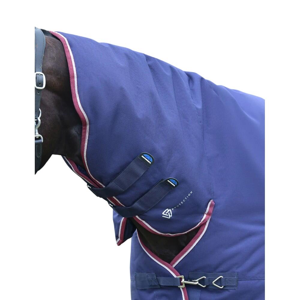 Comfitec Essential Combo Neck 50g Horse Turnout Rug (Navy/Burgundy) 3/4