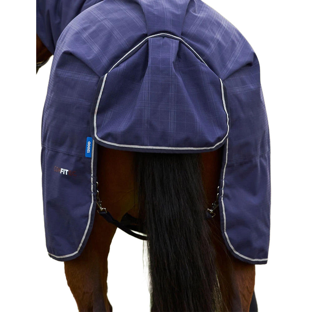 Comfitec Prelim Combo Neck Plaid 220g Horse Turnout Rug (Navy) 2/3