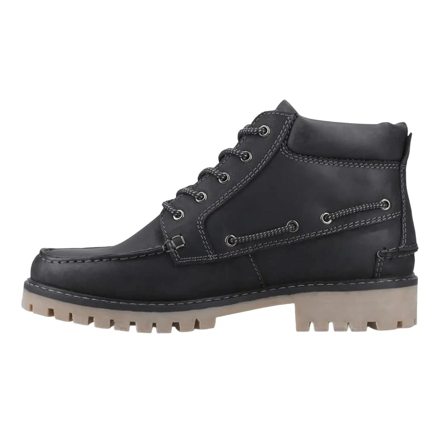 Mens Baltimore Leather Boots (Black) 3/5