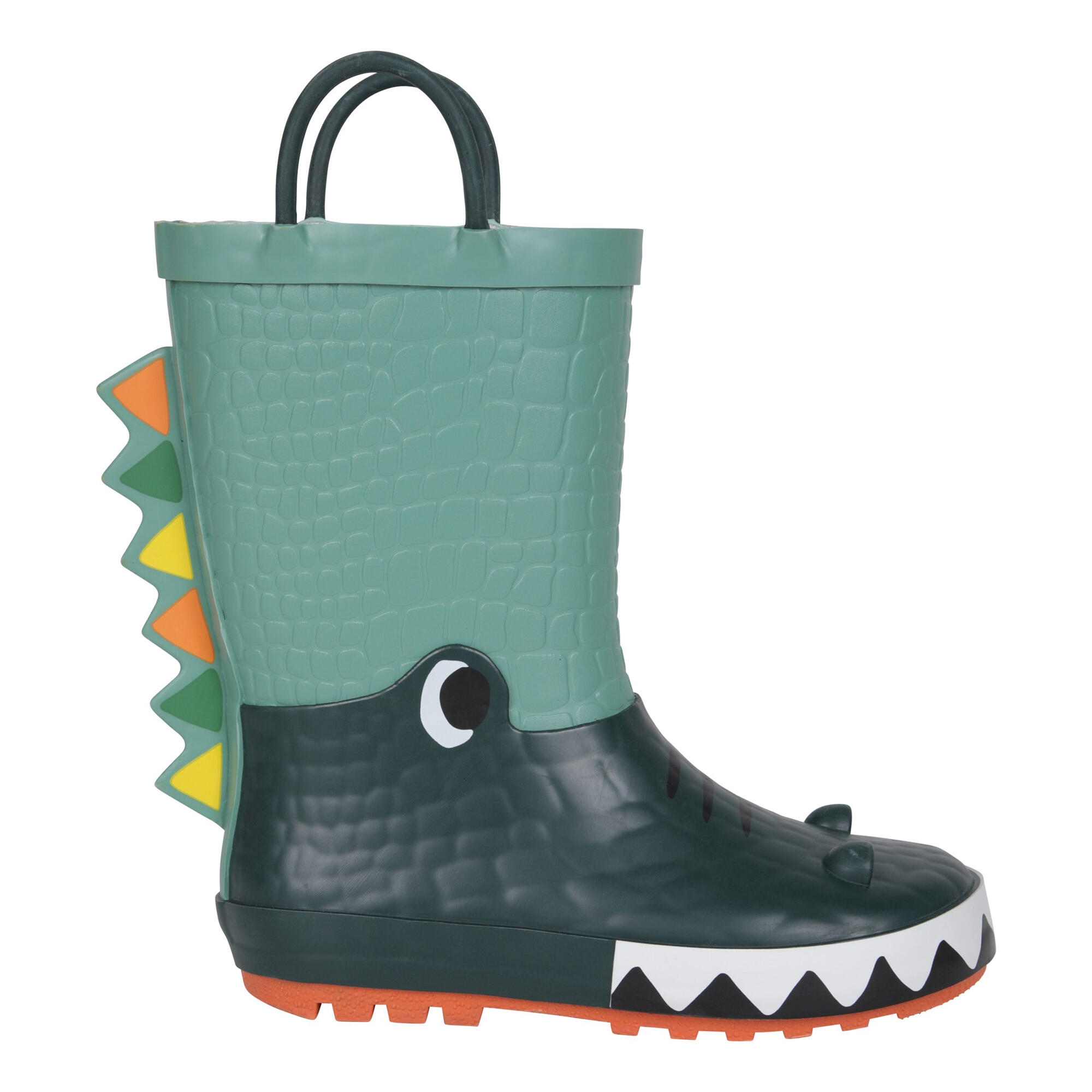 Bottes De Pluie Motif/style Crocodile Enfant (Vert) 4/4