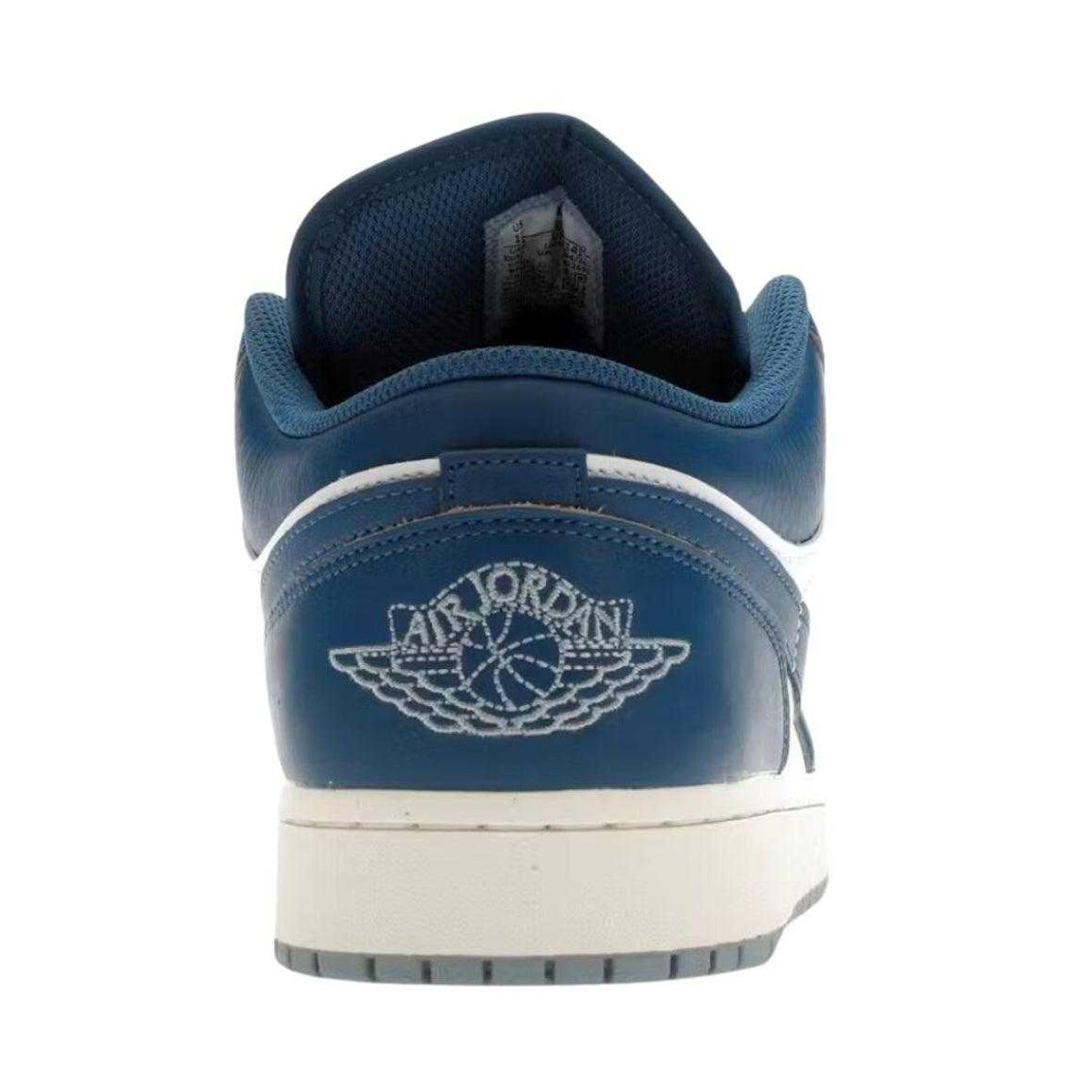 "Air Jordan 1" Sneaker für , Leder, niedrig geschnitten Herren Marine/Weiß 2/4