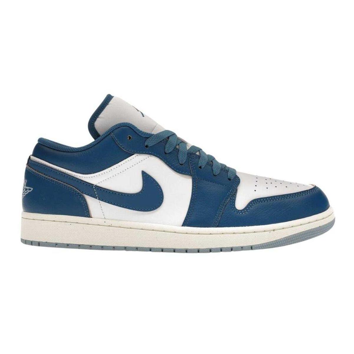 "Air Jordan 1" Sneaker für , Leder, niedrig geschnitten Herren Marine/Weiß 4/4
