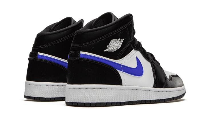 Air Jordan 1 Mid Black Racer Blue White 2/4