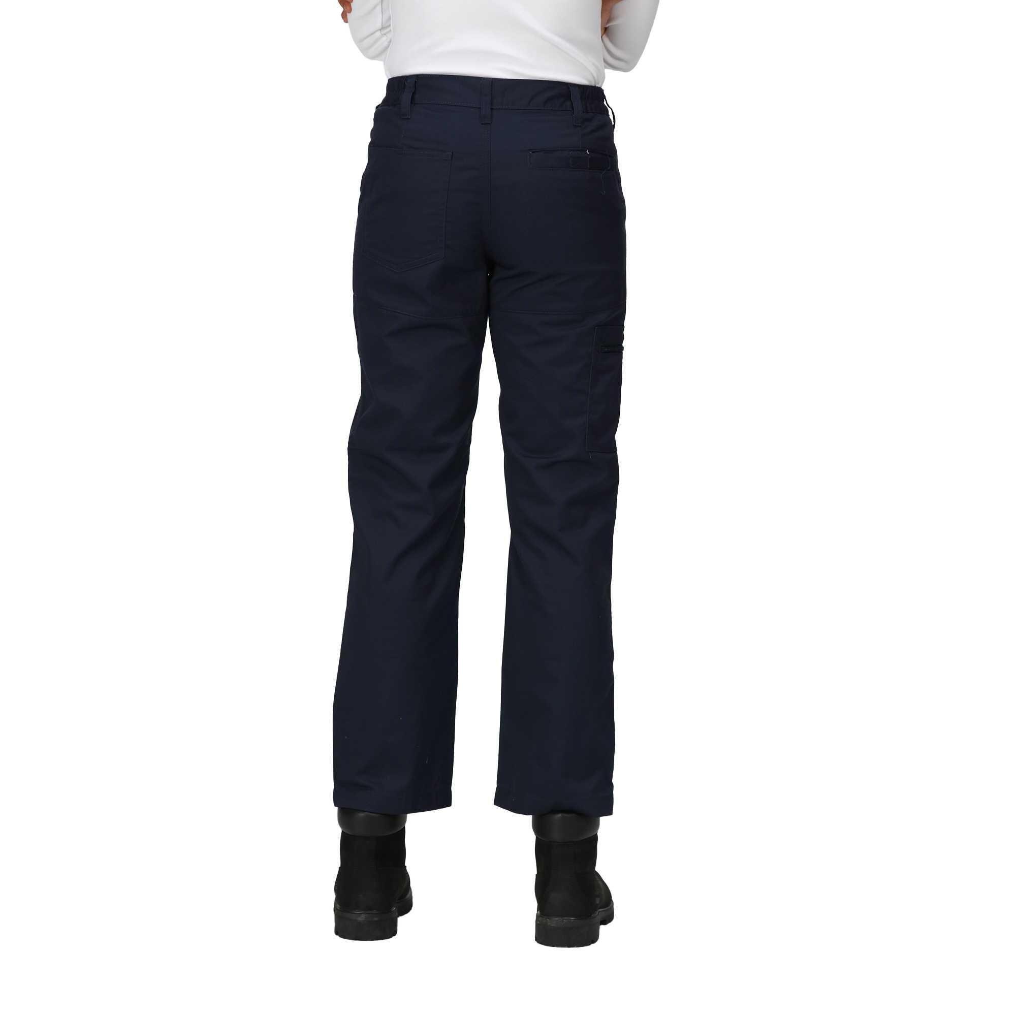 Womens/Ladies Pro Action Stretch Trousers (Navy) 2/5