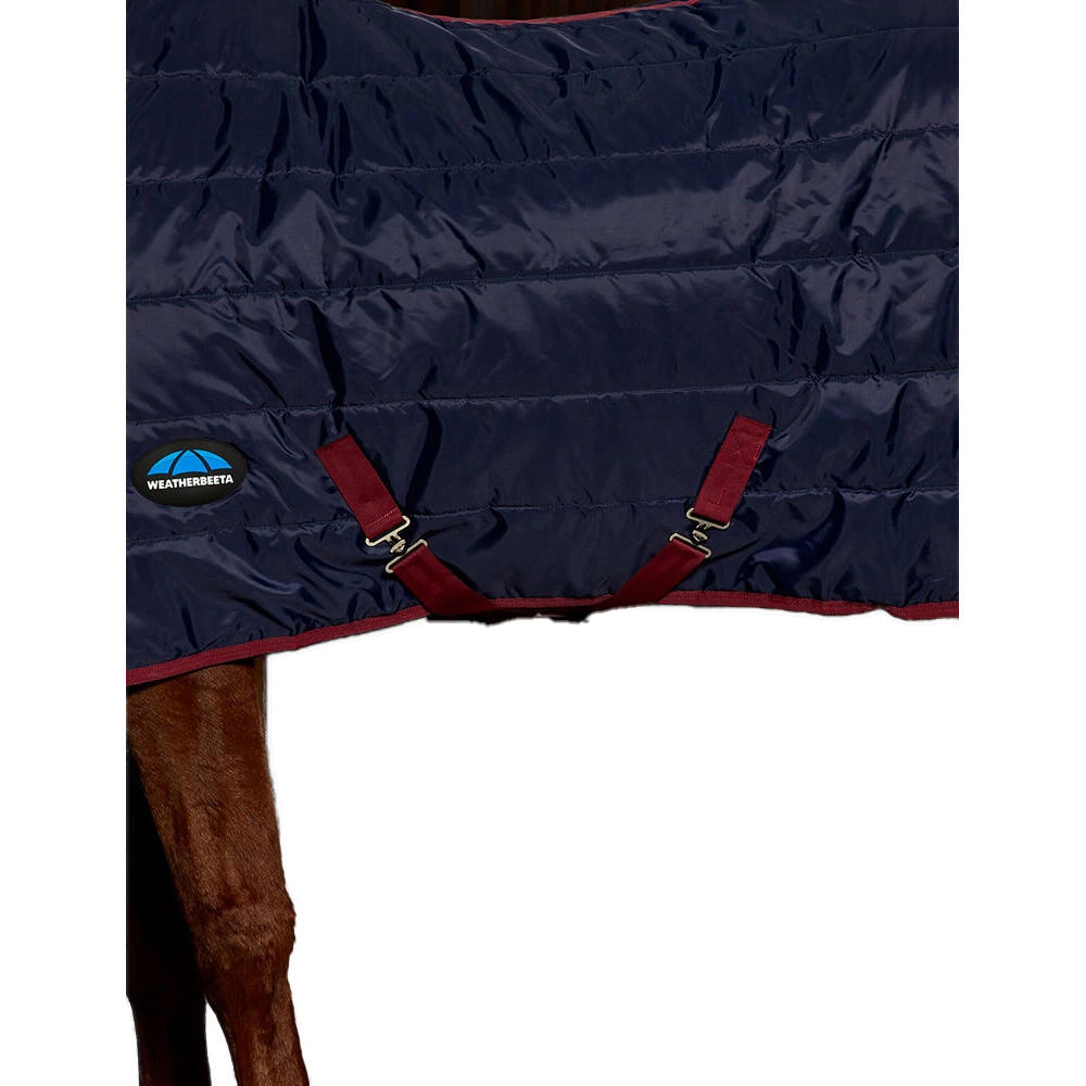 Couverture De Box Pour Chevaux COMFITEC (Bleu Marine / Bordeaux) 3/4
