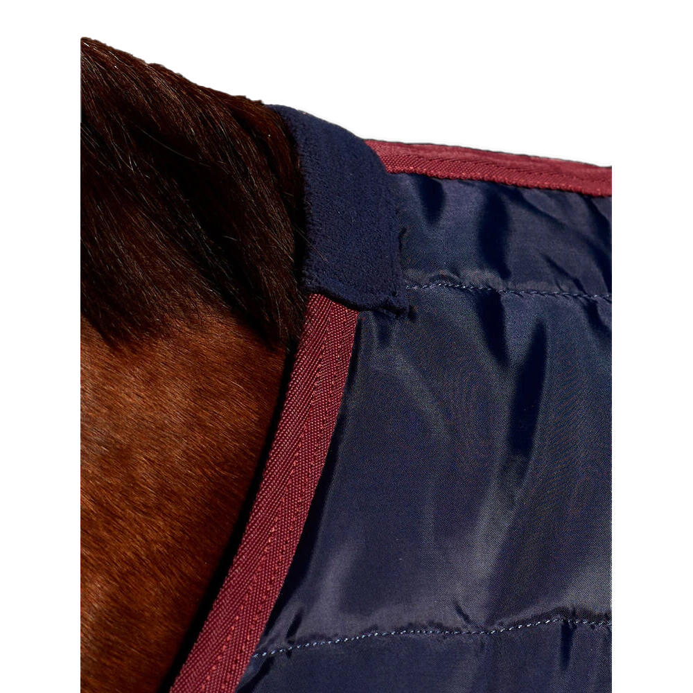Couverture De Box Pour Chevaux COMFITEC (Bleu Marine / Bordeaux) 2/4