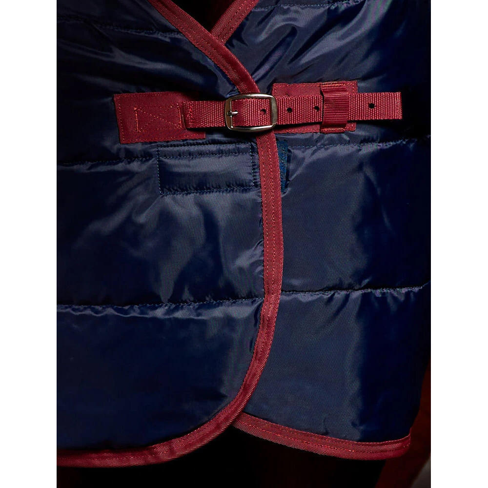 Couverture De Box Pour Chevaux COMFITEC (Bleu Marine / Bordeaux) 4/4