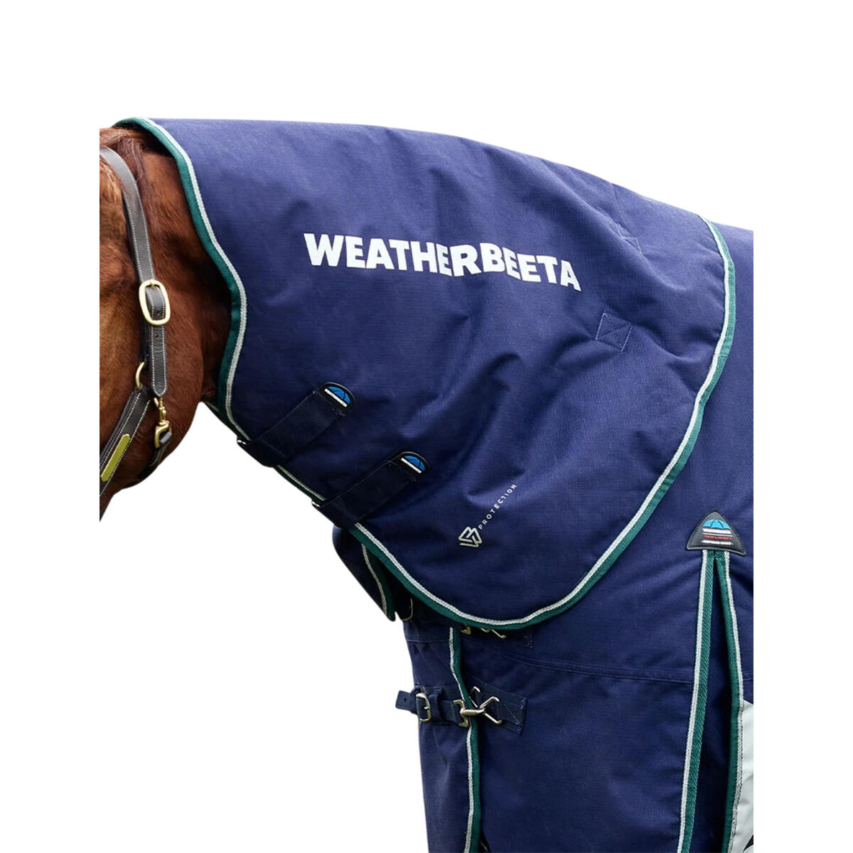 Comfitec Plus Dynamic Detachable Neck Logo 100g Horse Turnout Rug (Navy/Forest 3/3