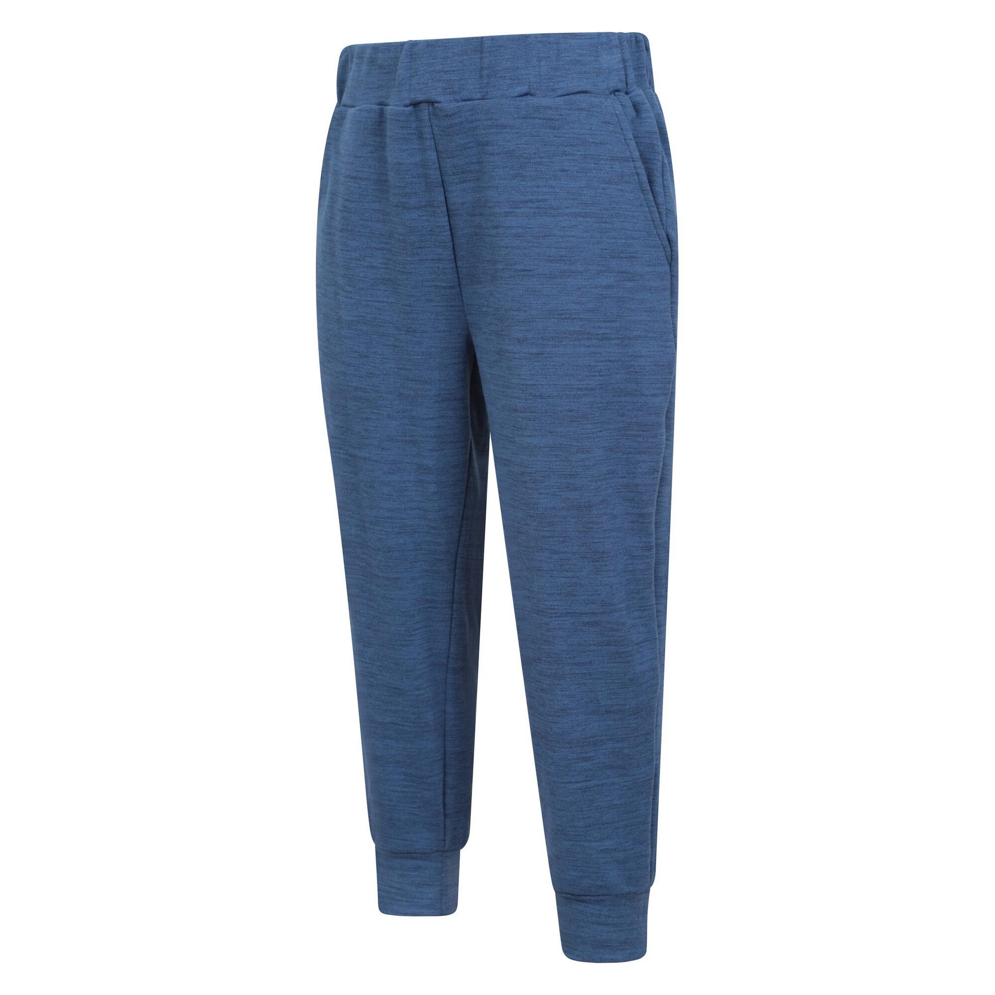 Pantaloni Da Jogging Mélange Supermorbido Bambini Mountain Warehouse Strath Blu 3/4