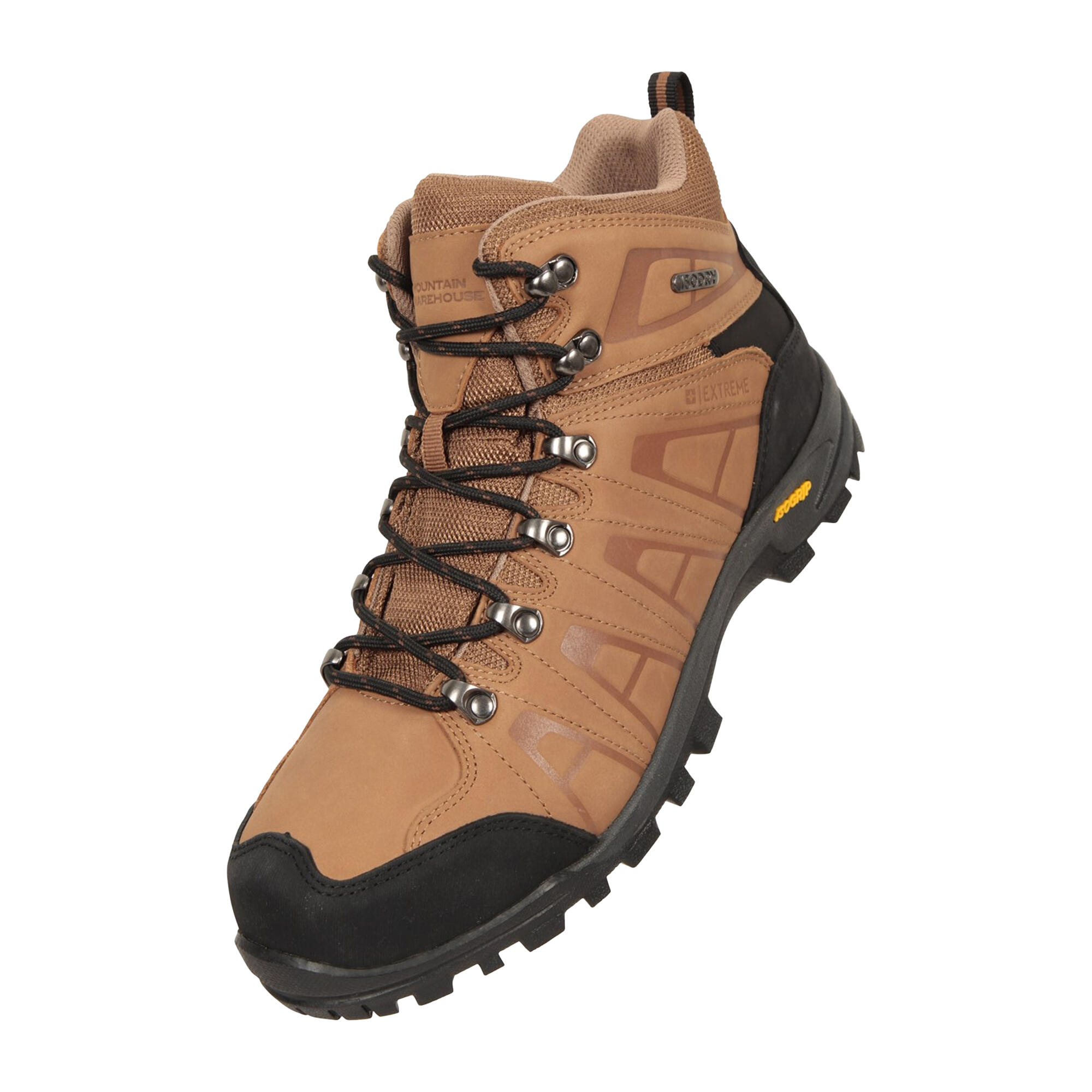 MOUNTAIN WAREHOUSE Mens Hurricane Extreme Leather IsoGrip Waterproof Boots (Brown)