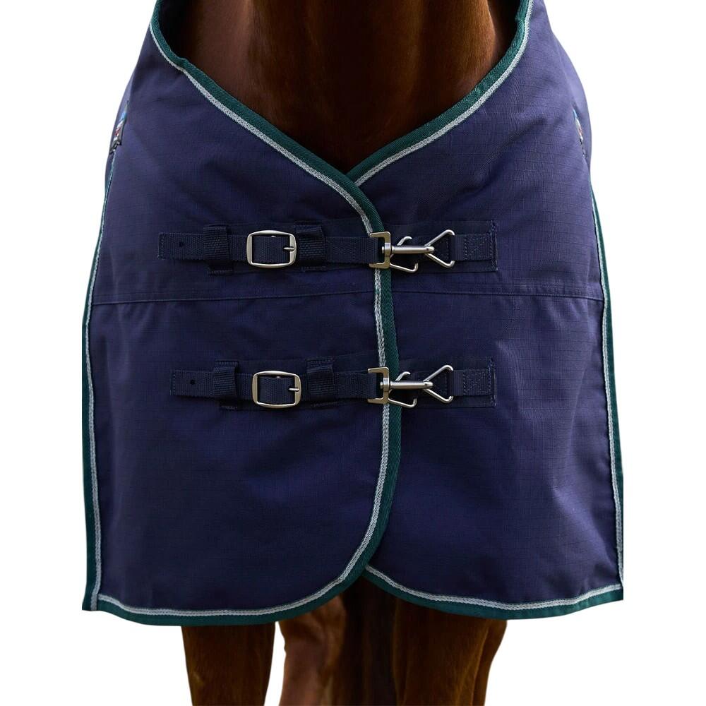 Comfitec Plus Dynamic StandardNeck Logo Horse Turnout Rug (Navy/Forest Green) 3/4