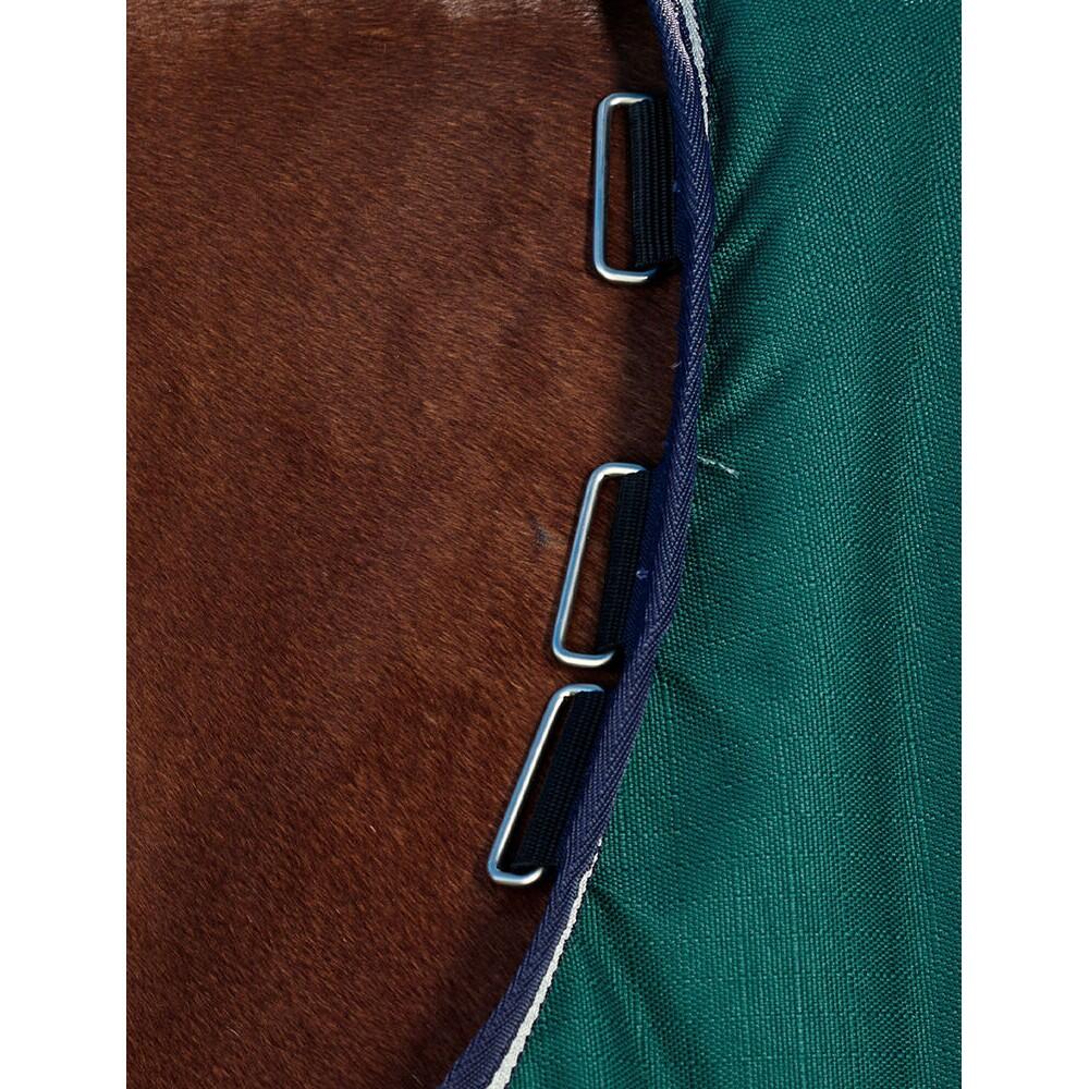 Comfitec Plus Dynamic StandardNeck Logo Horse Turnout Rug (Forest Green/Navy) 3/4
