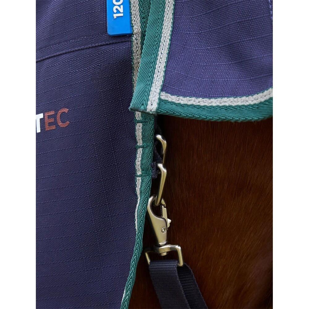 Comfitec Plus Dynamic StandardNeck Logo Horse Turnout Rug (Navy/Forest Green) 4/4