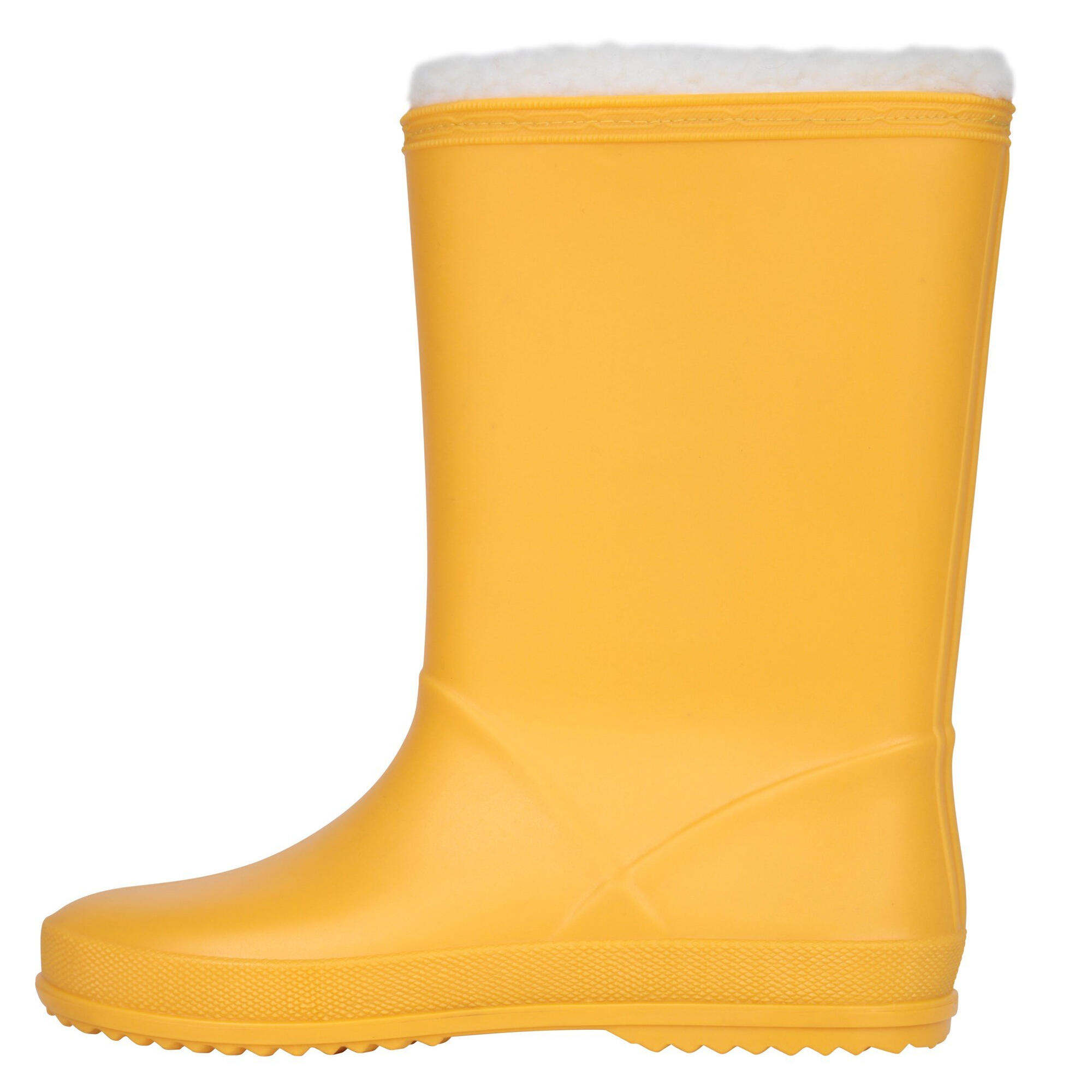 Bottes De Pluie Motif/style Neige Enfant (Moutarde) 3/4