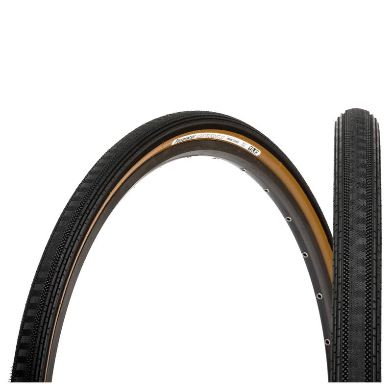 Neumático plegable Gravelking Semi Slick - 28'' - Negro/Marrón