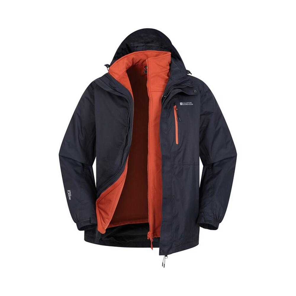 "Bracken Extreme" Jacke, wasserfest 3 in 1 für Herren Dunkelblau 3/4