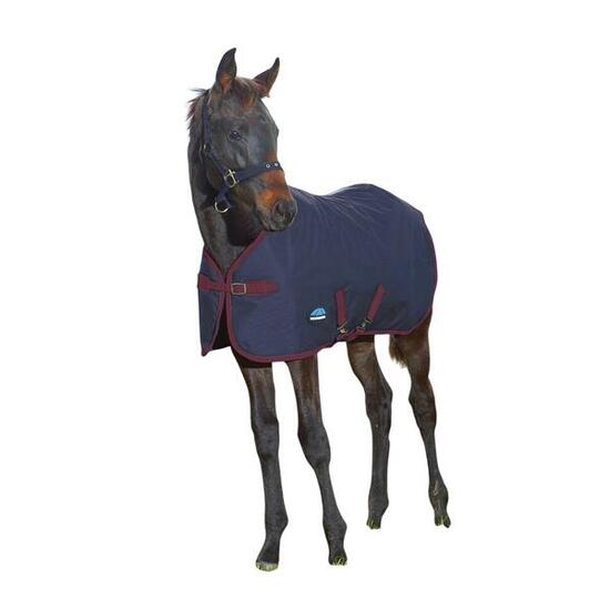 Standard 220 g Pferdedecke Damen und Herren Marine/Burgunderrot