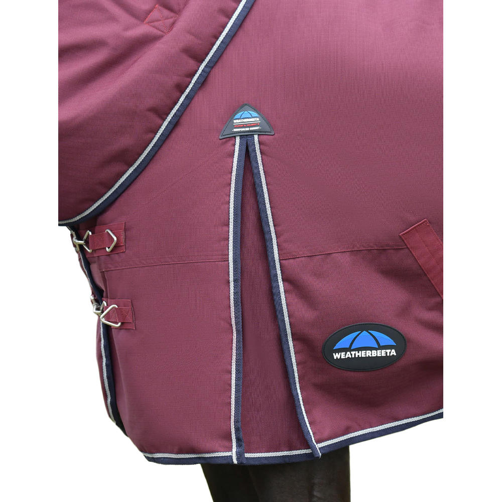 Comfitec Prelim StandardNeck Horse Turnout Rug (Burgundy/Navy) 4/4