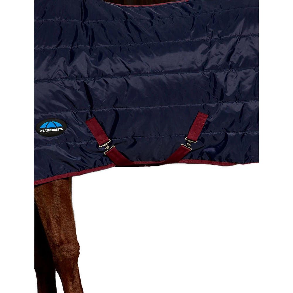 Comfitec StandardNeck Channel Quilt 100g Horse Stable Rug & Neck (Navy/Burgundy) 4/4