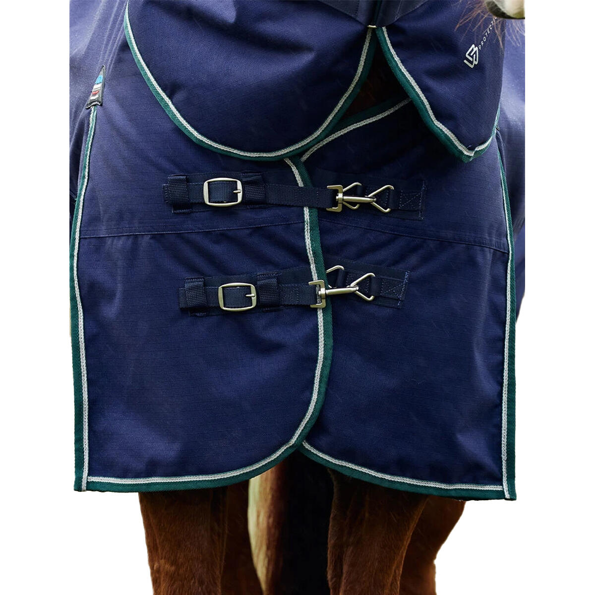 Collo Alto Coperta Per Cavalli Weatherbeeta Comfitec Plus Dynamic Blu Navy Verde 4/4