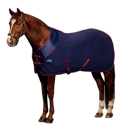 Couverture Rafraichissante Pour Chevaux (Bleu Marine / Bordeaux)