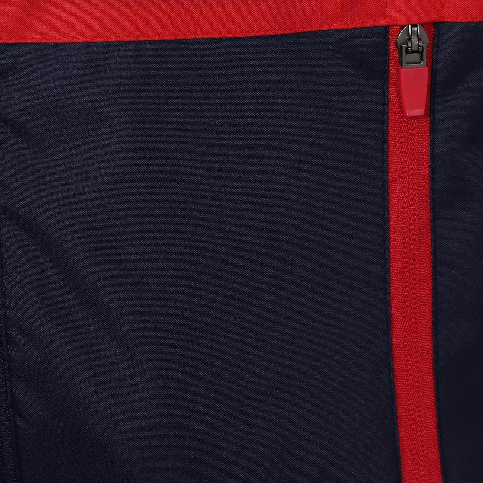 Boys Crest Raglan Windbreak (Navy Blue/Red) 3/5