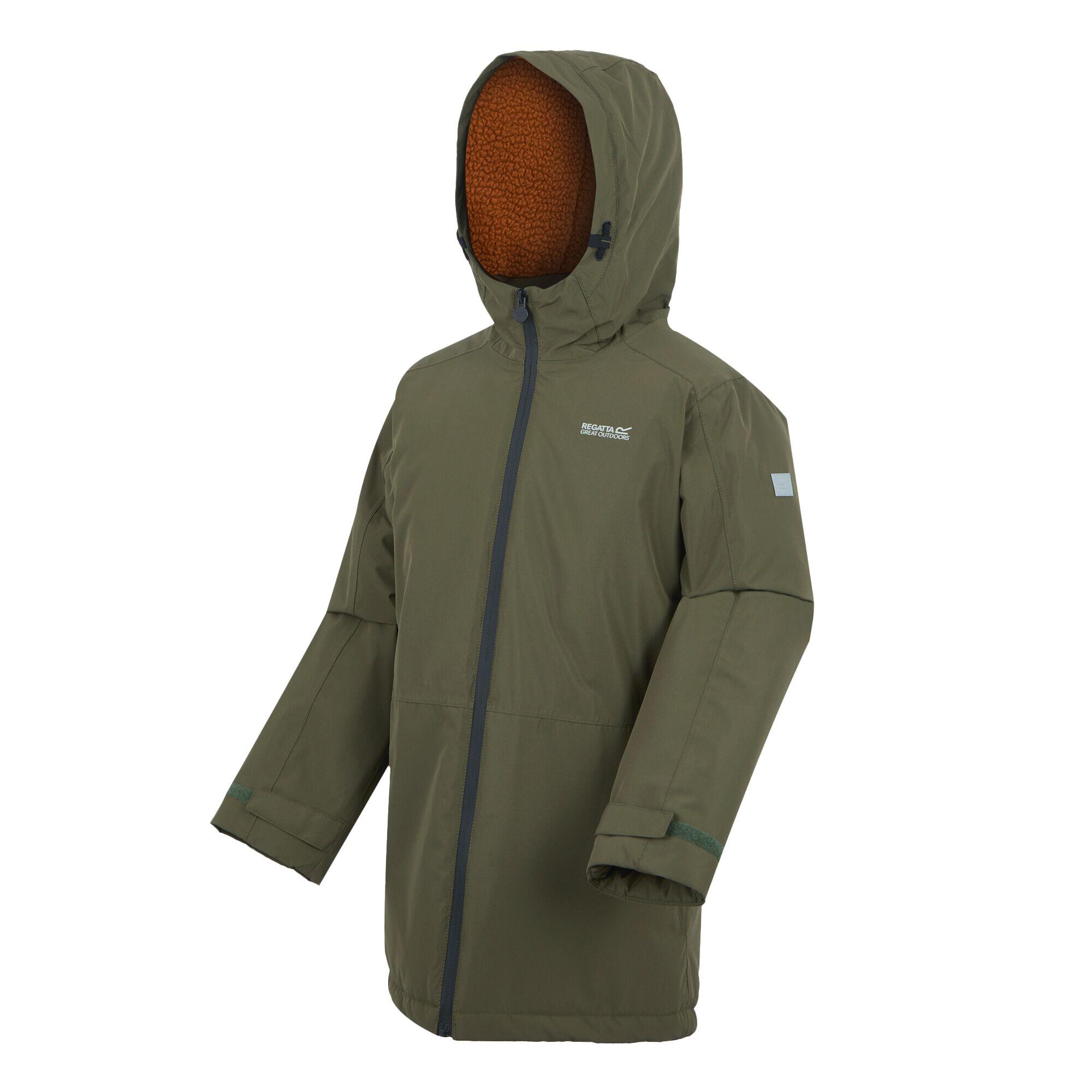 Veste Imperméable FARBANK Enfant (Vert Kaki Foncé / Citrouille Épicée) 3/5