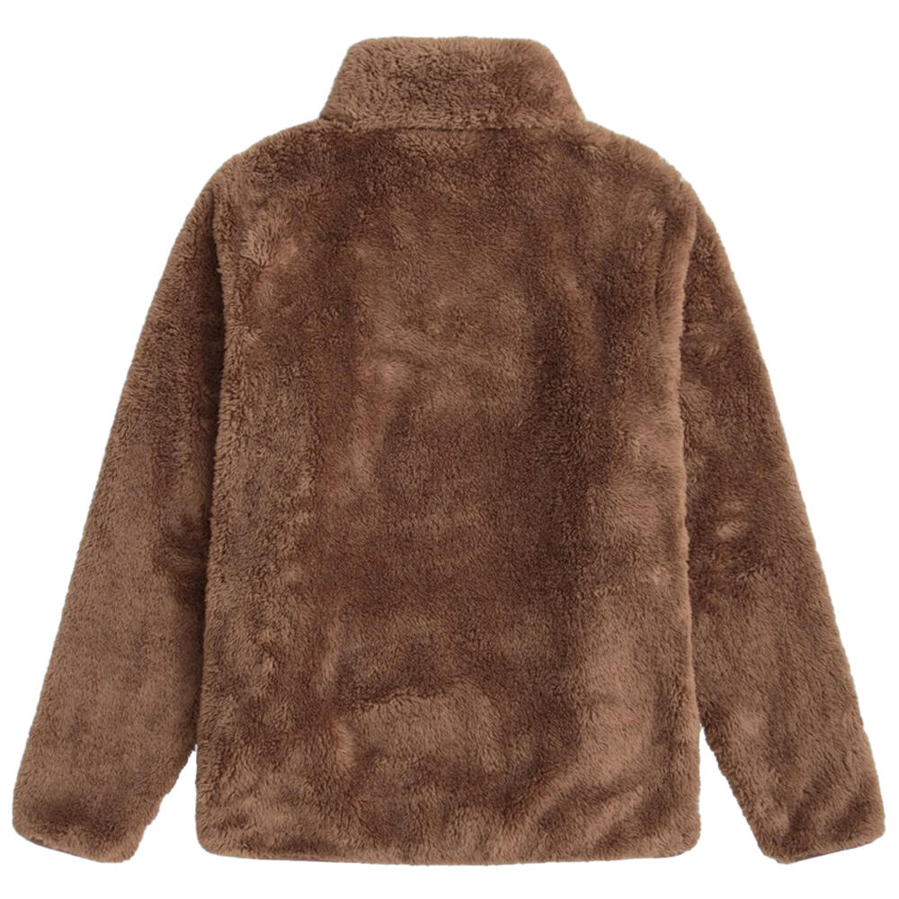 Jacke für , mit halbem Reißverschluss, TeddyStoff Damen Hautbraun 2/4