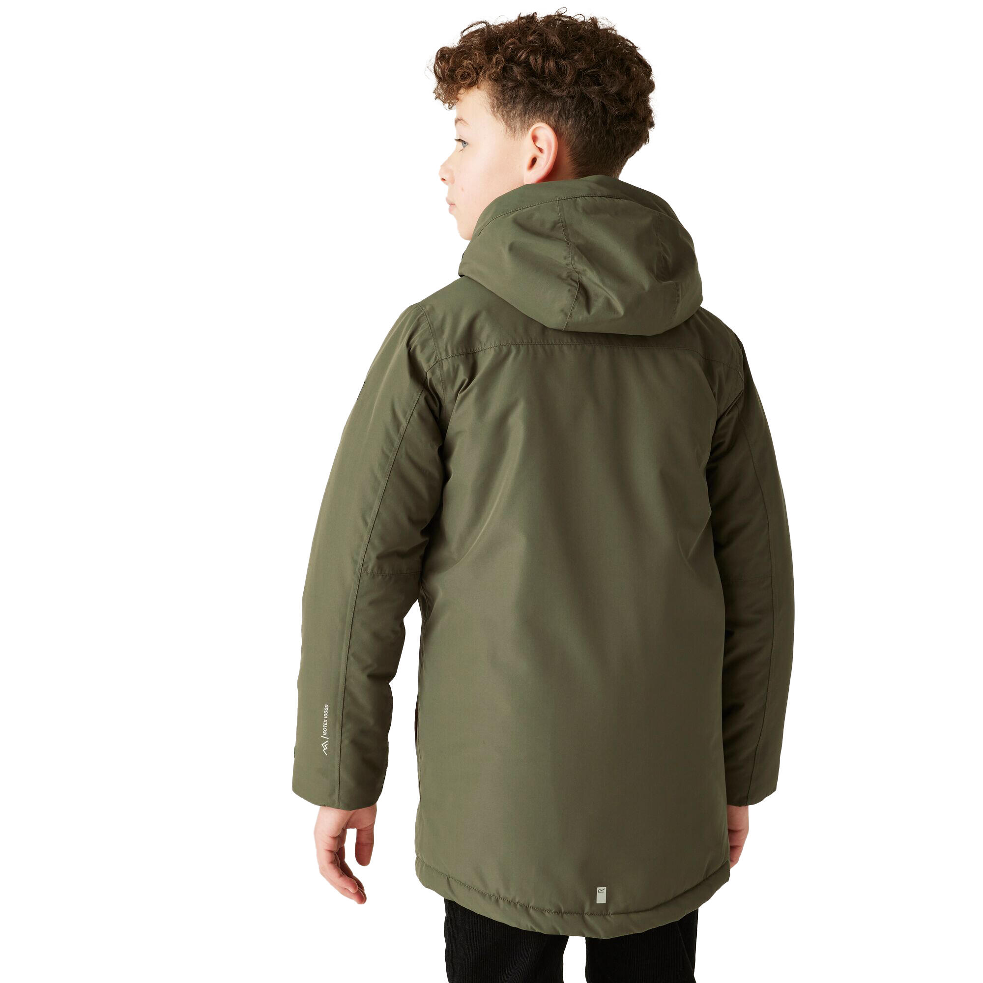 Veste Imperméable FARBANK Enfant (Vert Kaki Foncé / Citrouille Épicée) 4/5
