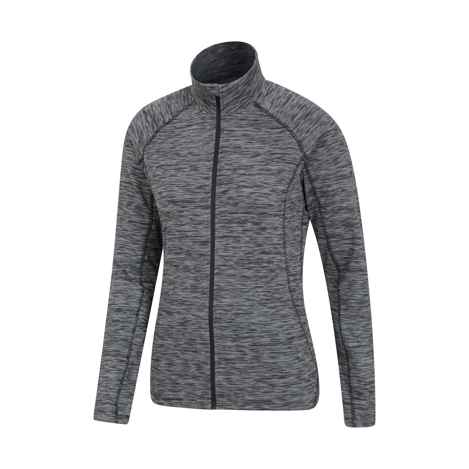 Womens/Ladies Bend & Stretch Full Zip Midlayer (Black) 3/4