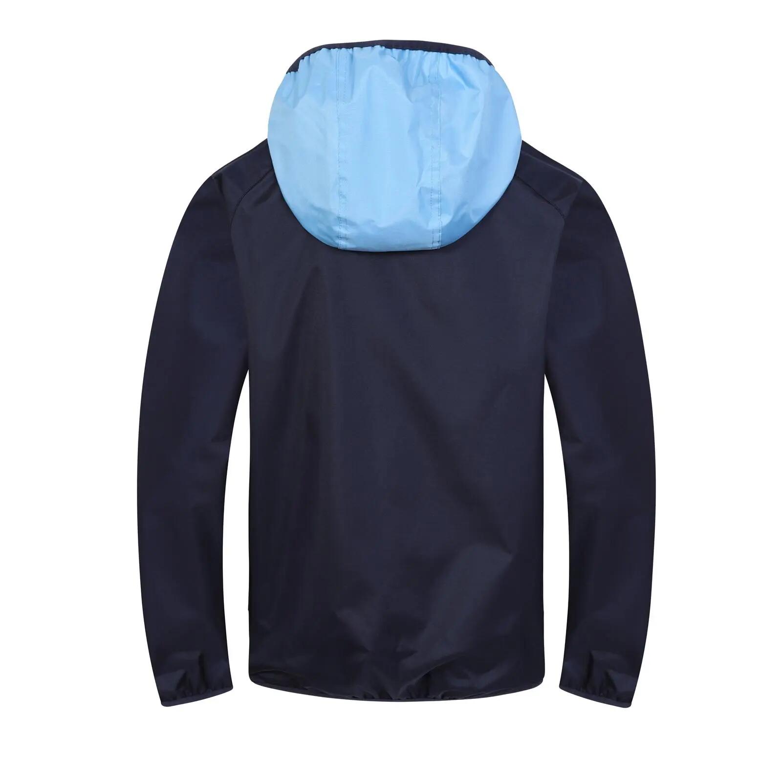 Mens Crest Raglan Windbreaker (Navy/Sky Blue) 2/6