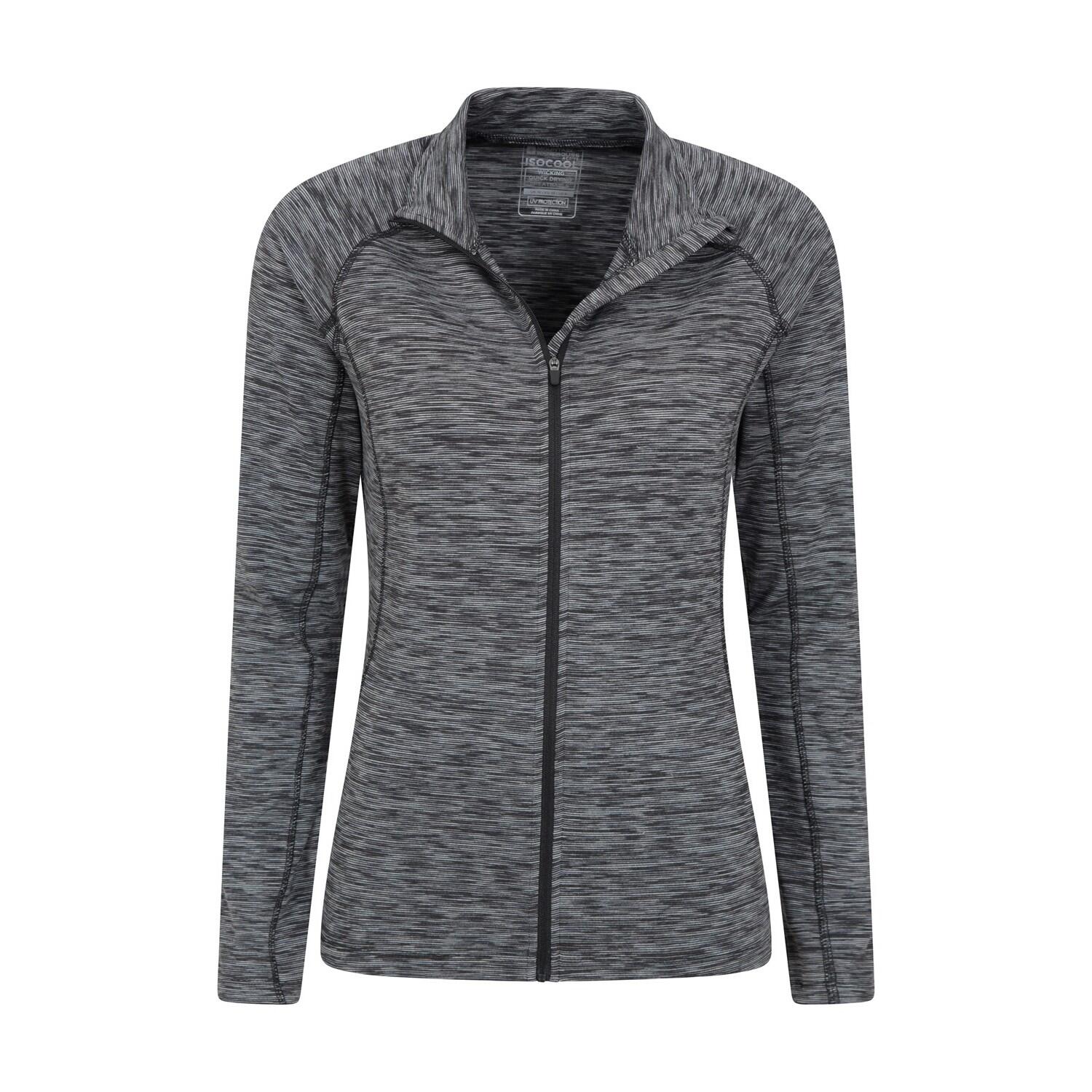 Womens/Ladies Bend & Stretch Full Zip Midlayer (Black) 2/4