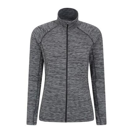 Bend & Stretch" Midlayer Durchgehender Reißverschluss für Damen Schwarz
