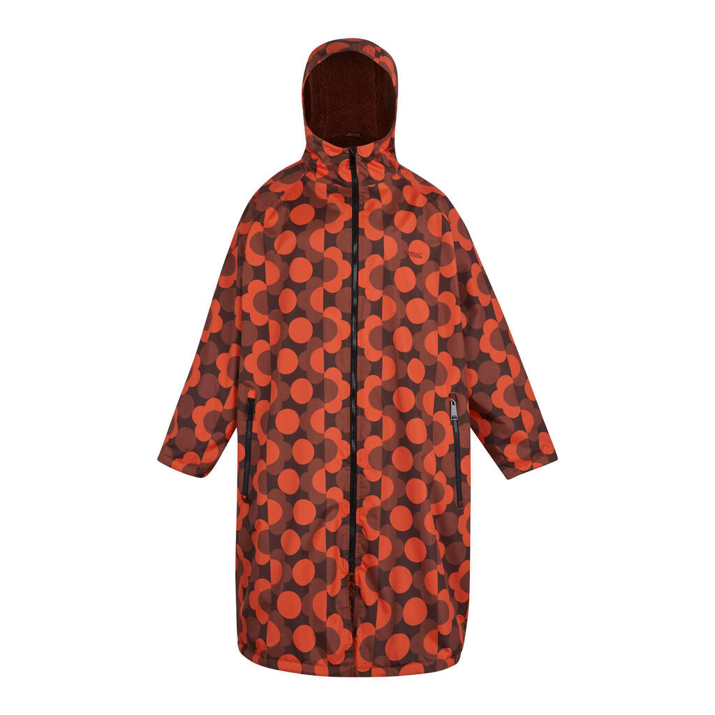 Womens/Ladies Orla Kiely Flowers Changing Robe (Red/Burnt Henna)