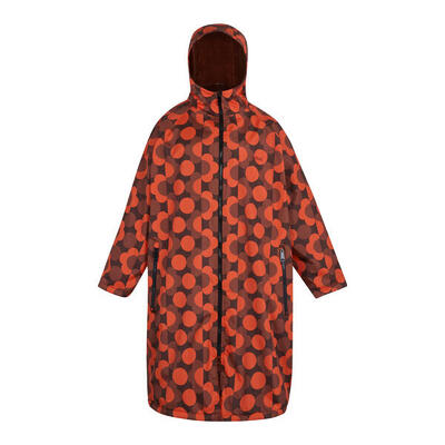 Dames orla kiely bloemen kleedjas (rood/brand henna)