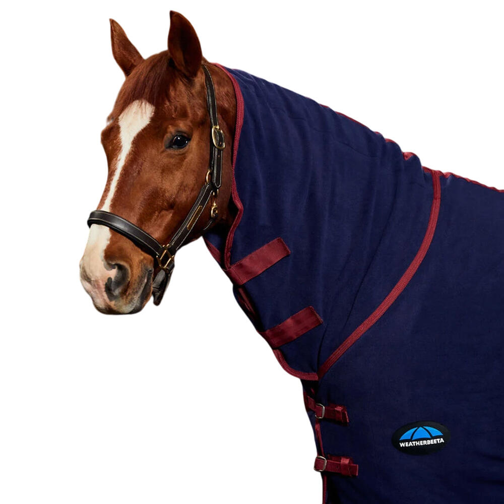 Couverture Rafraichissante Pour Chevaux (Bleu Marine / Bordeaux) 2/4