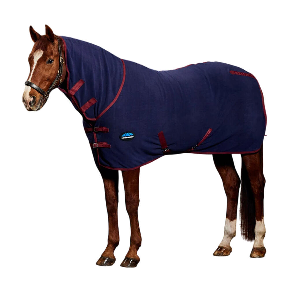 Couverture Rafraichissante Pour Chevaux (Bleu Marine / Bordeaux) 1/4