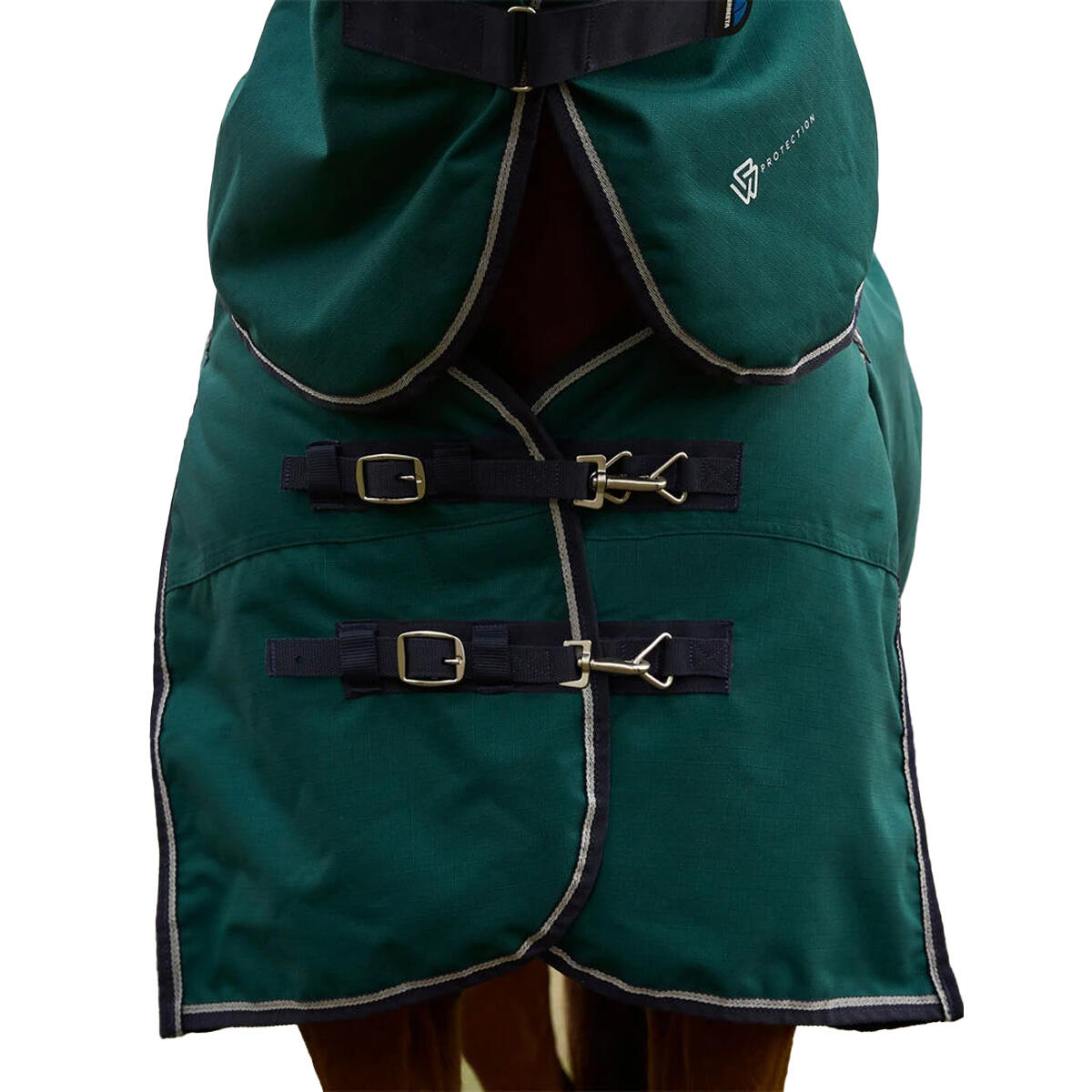 Comfitec Plus Dynamic HighNeck 220g Horse Turnout Rug (Forest Green/Navy) 4/4